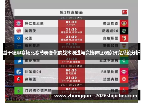 基于德甲赛场比赛节奏变化的战术演进与竞技特征观察研究系统分析